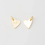 11:11 Angel Number Heart Charm (Gold)