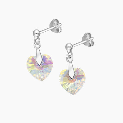 Swarovski Crystal Heart Earrings