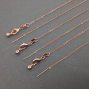 19"Tessa Adjustable Length Charm Threader — Cable Chain (Rose Gold)