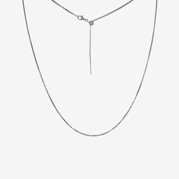 20"Bella Adjustable Box Chain (Silver)