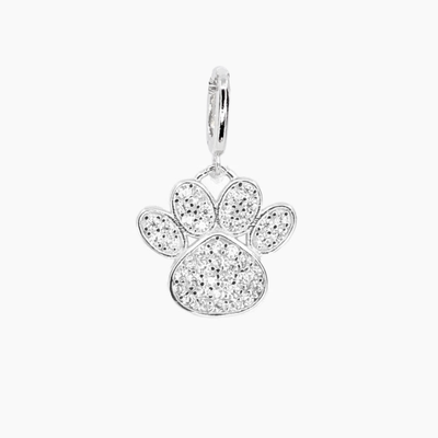 CZ Paw Charm (Silver)