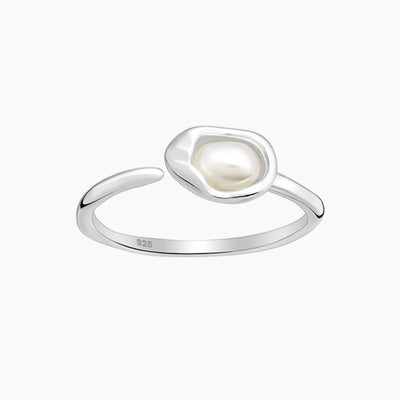 Roma Freshwater Pearl Adjustable Sterling Silver Ring