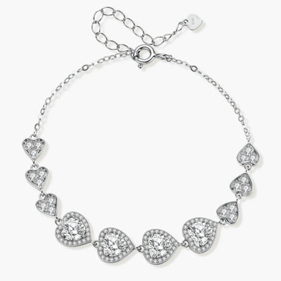 Hearts Moissanite Bracelet