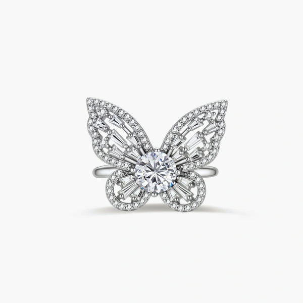 Metamorphosis Butterfly Moissanite Ring