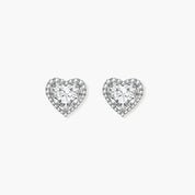 Heart Spark Moissanite Studs