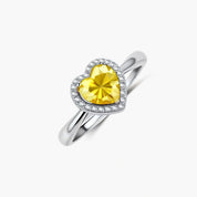 Golden Heart Halo Ring