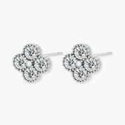 Quatrefoil Moissanite Studs