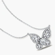 Radiant Butterfly Moissanite Necklace