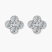 Quatrefoil Moissanite Studs
