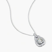 Cushion Halo Moissanite Necklace