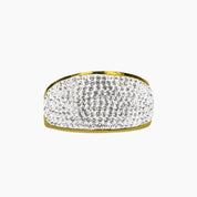 Swarovski Crystal Curved Ring (Gold)