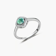 Emerald Glow Halo Ring