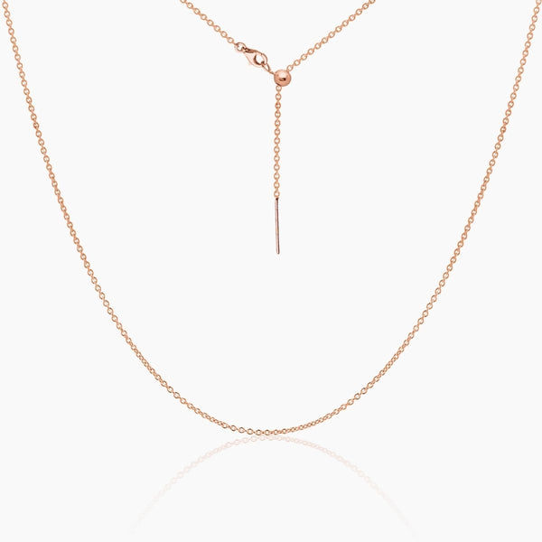 19"Tessa Adjustable Length Charm Threader — Cable Chain (Rose Gold)