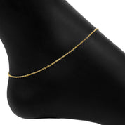 Cassie Cable Adjustable Anklet (Gold)