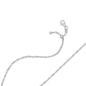 Italian Sterling Silver Milano Twist Adjustable Chain