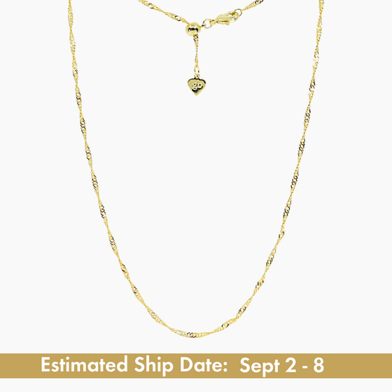Addie Adjustable Chain 24" (Gold)