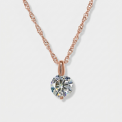 Addie Brilliant CZ Adjustable Necklace (Rose Gold)