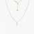 Dainty CZ Cross Adjustable Necklace (Gold)