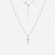 Dainty Cross Adjustable Necklace (Silver)