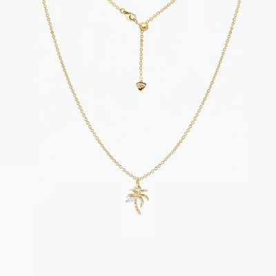 Dainty Palm Tree Charm (Gold)