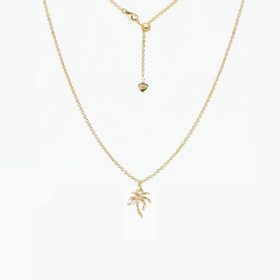 Dainty Palm Tree Charm (Gold)