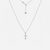 Dainty Cross Adjustable Necklace (Silver)