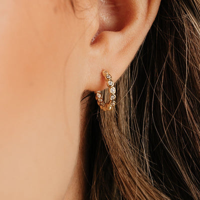 Charlotte CZ Hoops (Gold)