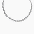 Saturn Bead Necklace in Rhodium Overlay