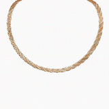 Multi-Strand Tri-Color Woven Necklace