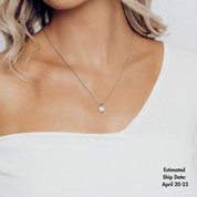 Addie CZ Adjustable Necklace (Silver)