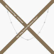 Dainty Freshwater Pearl Stazione Necklace (Silver)