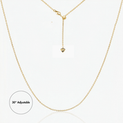 Cassie Cable Adjustable Chain 30" (Gold)