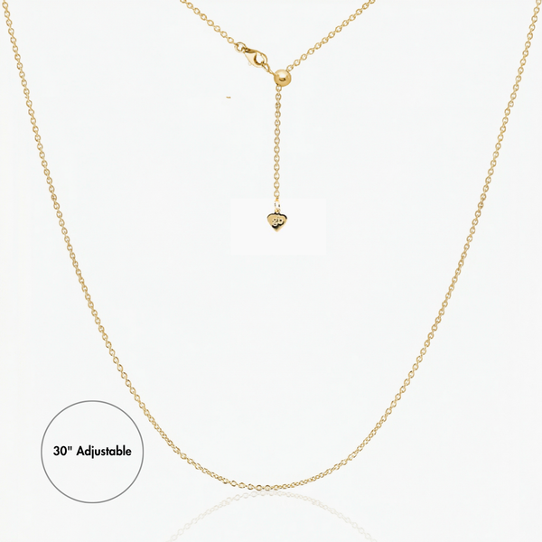 Cassie Cable Adjustable Chain 30" (Gold)