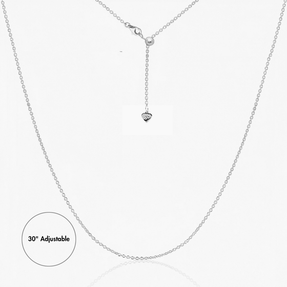 Cassie Cable Adjustable Chain 30" (Silver)