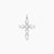 Pear-Cut CZ Cross Pendant (Silver)