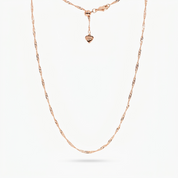 Addie Adjustable Twist Chain 24" (Rose Gold)