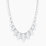 Silk Collection Crown Necklace with Blue Topaz Accents