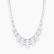 Silk Collection Crown Necklace with Blue Topaz Accents