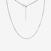 Bella Adjustable Box Chain 22" (Sterling Silver)