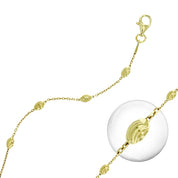 Italian Moon Cut Stazione Necklace (Gold)