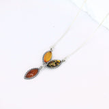 Amber Collection Necklaces Multi-Color Amber Cluster Necklace