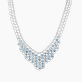 Silk Collection Mini-Statement Necklace with Blue Topaz Accents