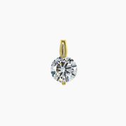 Crystal Collection Pendants 2.00 Carat Brilliant CZ Solitaire Pendant in Gold Overlay