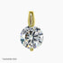 Crystal Collection Pendants 2.00 Carat Brilliant CZ Solitaire Pendant in Gold Overlay