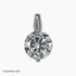 Crystal Collection Pendants 2.00 Carat Brilliant CZ Solitaire Pendant in Sterling Silver