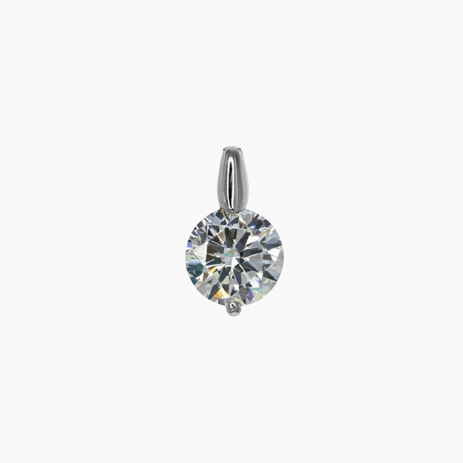 Crystal Collection Pendants 2.00 Carat Brilliant CZ Solitaire Pendant in Sterling Silver