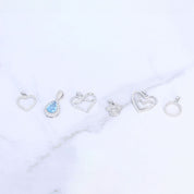 Crystal Collection Pendants Forever Love CZ Heart and Infinity Pendant (Silver)