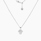 Crystal Collection Pendants Pendant + Chain Sterling Silver CZ Small Dog Paw Pendant