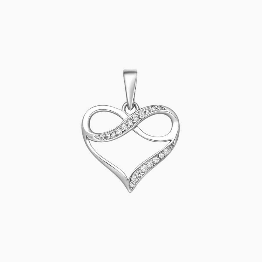 Crystal Collection Pendants Pendant Forever Love CZ Heart and Infinity Pendant
