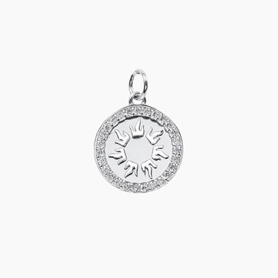 Crystal Collection Pendants Pendant Radiant Sun Medallion (Silver)